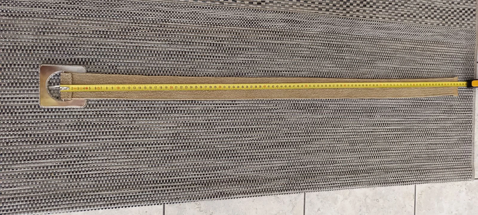 Cinto elástico imitação de palha fivela quadrada EXCELENTE ESTADO – photo 6